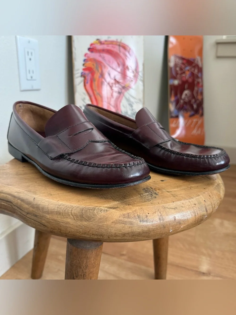 Vintage 90s 2000s Leather Penny Loafers Brooks Brothers ~ Size 5.5 M / 7 W